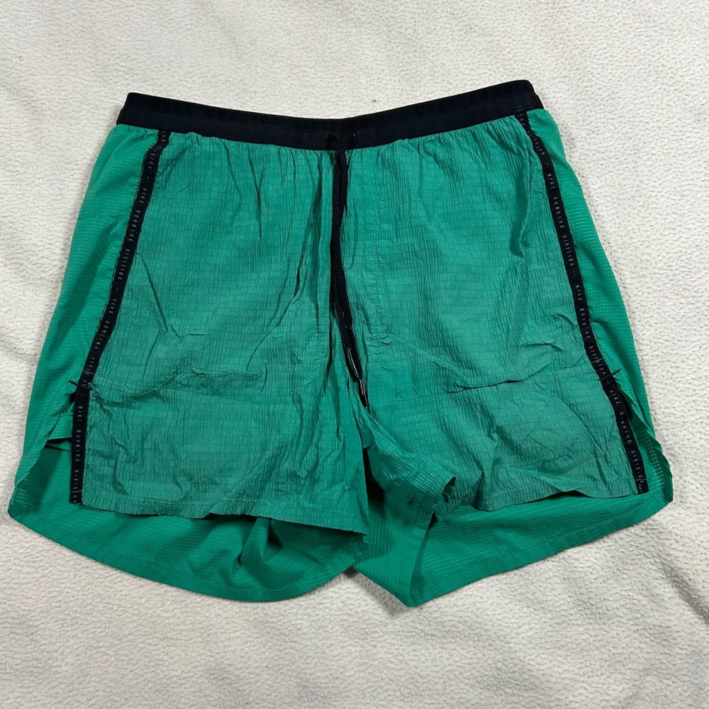 Nike Running Division Stride Shorts Mens Small Green Exercise Crossfit Training‎